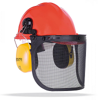 Kit florestal capacete viseira e orelhas