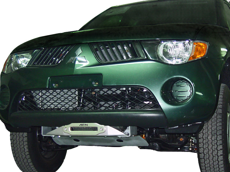 Hidden winch mount For OEM bumper black steel Mitsubishi L200 Triton