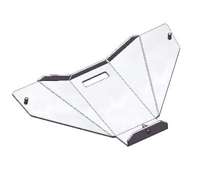 Underbody Skid Plate rear Diff.Al.M.Pajero V60/V80