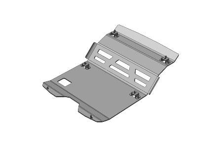 Underbody skid plate steering sump Al.M. Pajero V60/V80