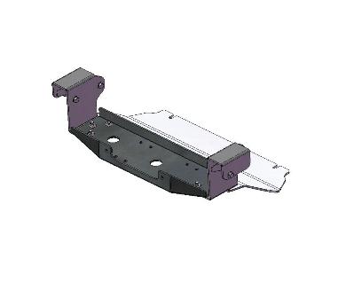 Hidden winch mount plate for OEM bumper w/al. L200 DID Triton