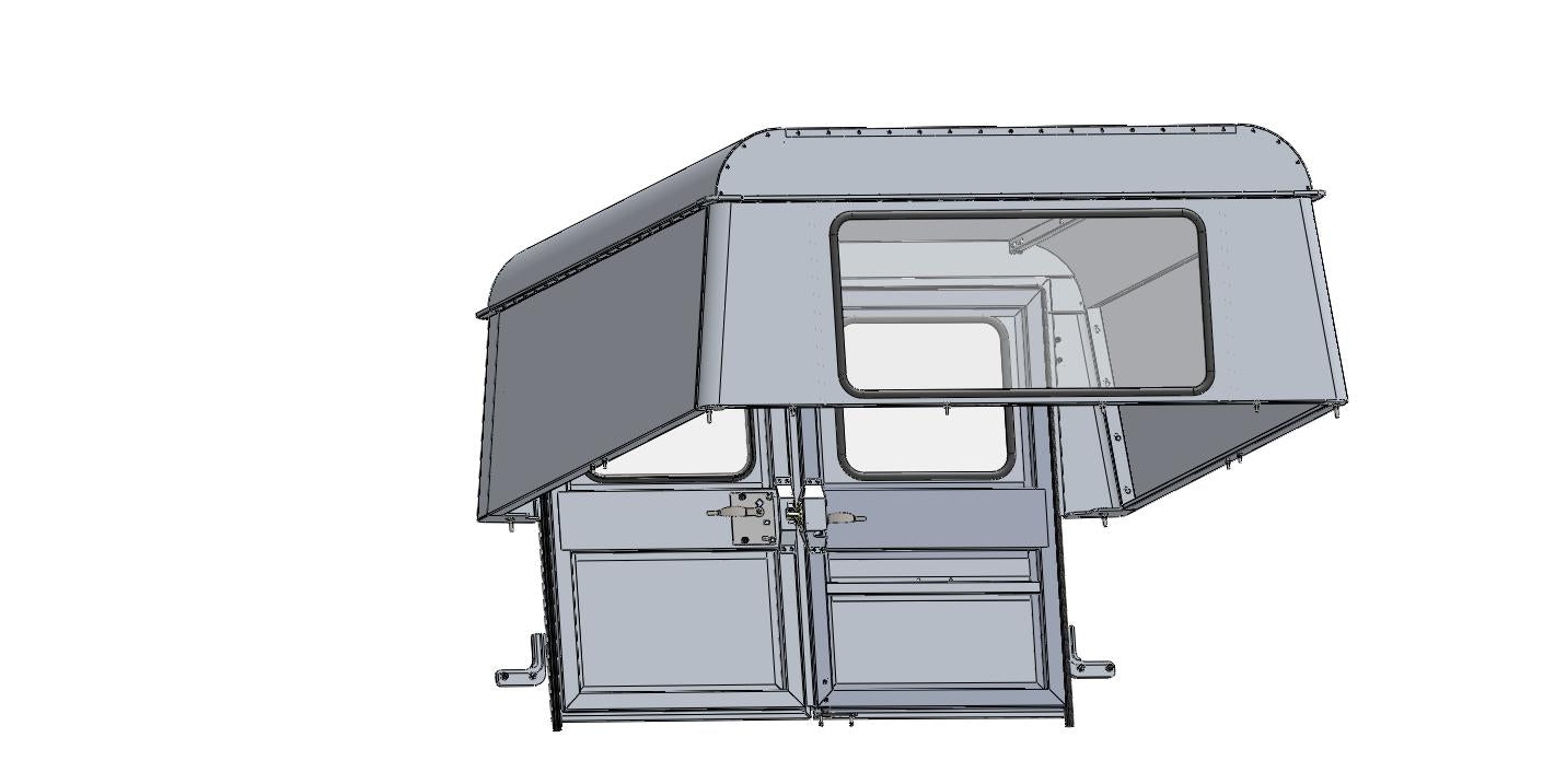 Hard-top w/vertical window doors w/inside window Defender 130 DC