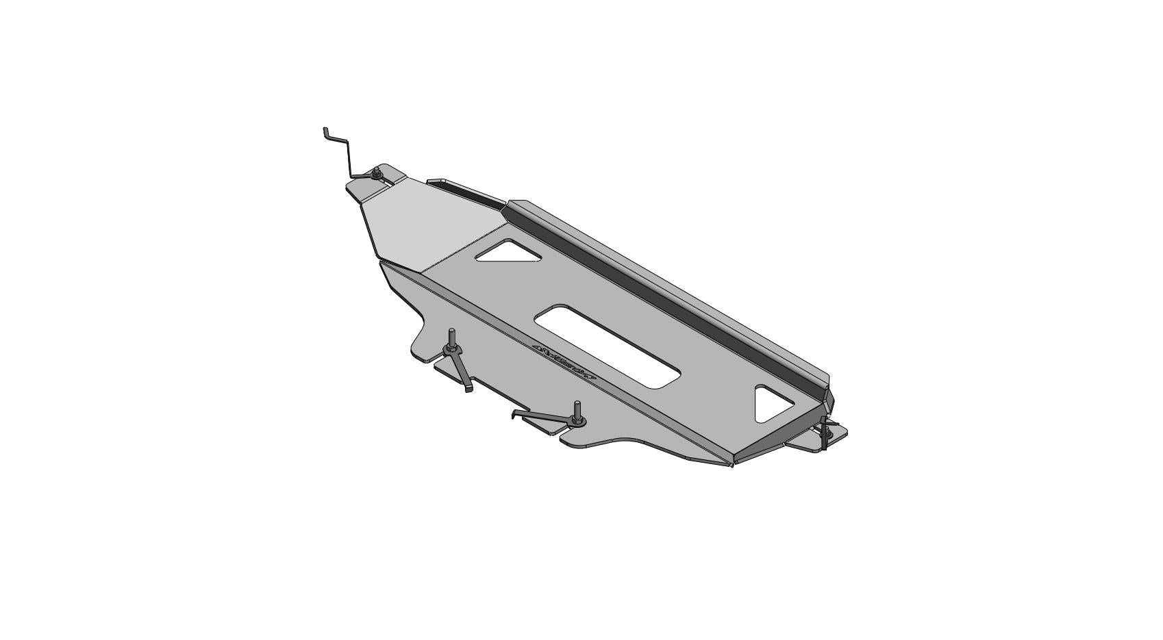 Transfer box skid plate al.-D-Max DC 2nd/3rd gen.