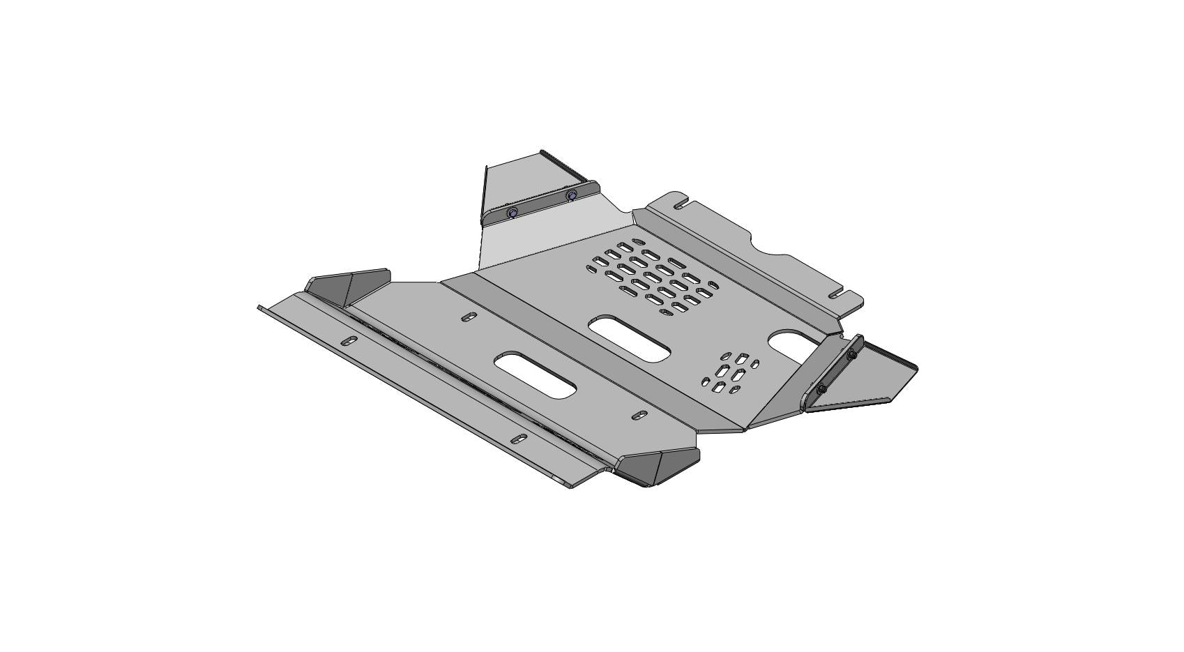 Sump skid plate aluminium Toyota Hilux Revo