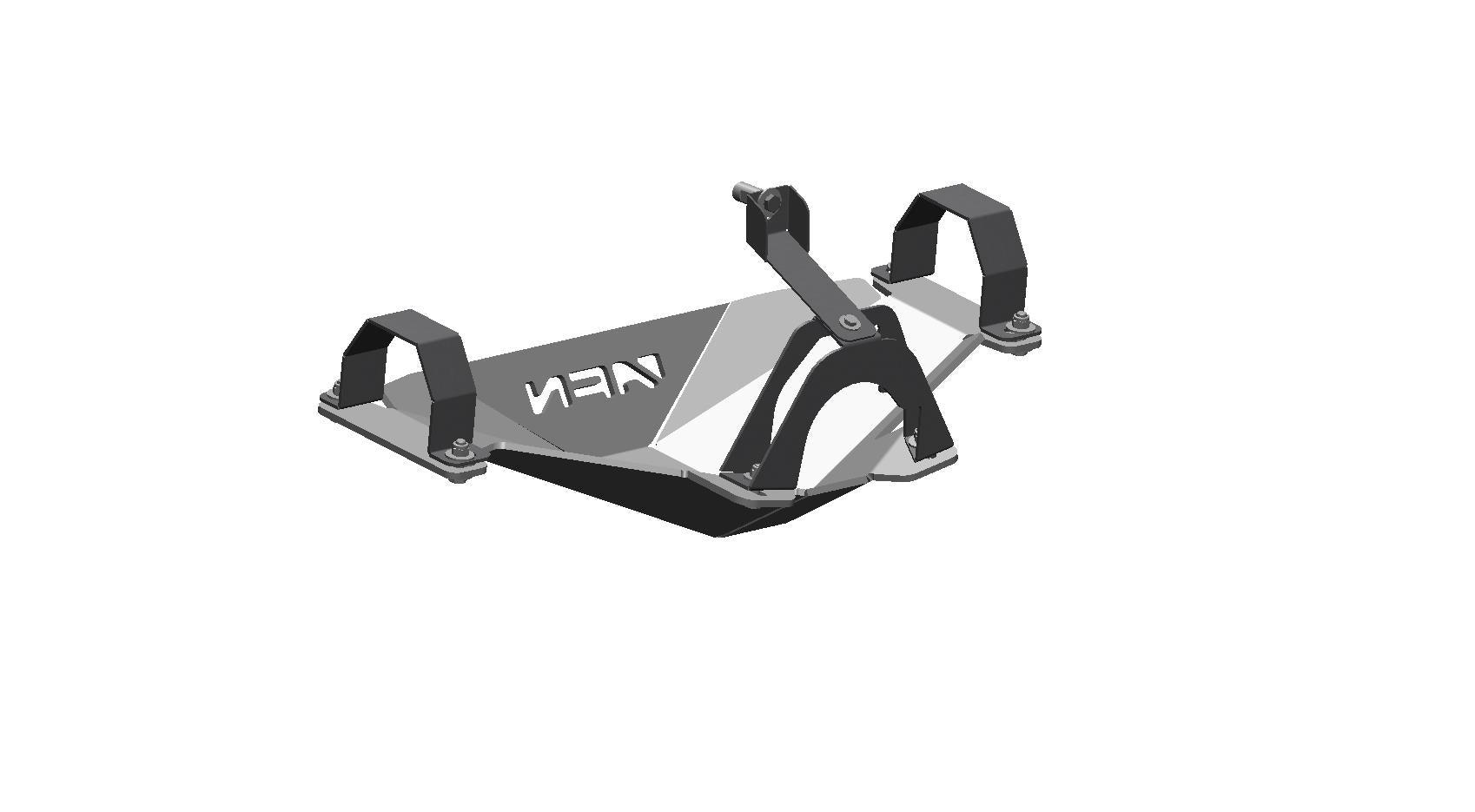 Rear axle skid plate Al. Toyota Hilux Revo