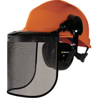 Capacete completo tipo florestal ajustável laranja