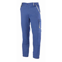 Calça multi Bolsos Polyester/Algodão Azul/Cinza